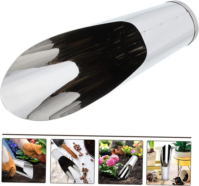 Stainless Steel Garden Soil Scoop Ergonomic Planting Tool for Succulents Bonsai Indoor Plants - Image 4